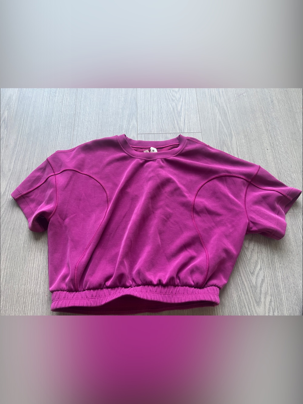 lululemon athletica Short Sleeve Cropped Pullover - Magenta